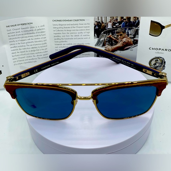 👑Chopard 🏆Sunglasses 3P SCHC 90 Wood/Rubber Polarized Lenses - Picture 12 of 16